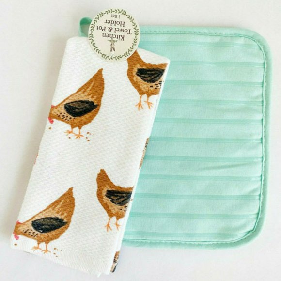 Kitchen Towel & Pot Holder Set Easter&Spring - Picture 3 of 5